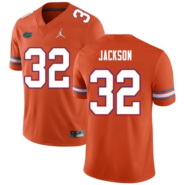 NCAA Florida Gators N'Jhari Jackson Men's #32 Nike Orange Stitched Authentic College Football Jersey FHO0664OX